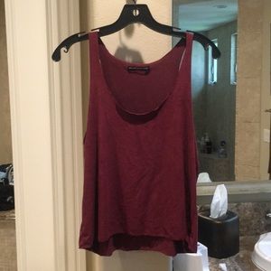 Brandy Melville dark red maroon flowy tank